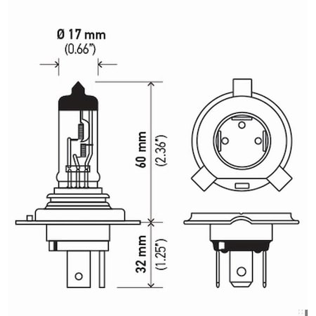Hella BULB 9003/HB2 12V 60/55W P43T T4.6 (2) 9003TB